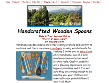 Tablet Screenshot of handcraftedwoodenspoons.com